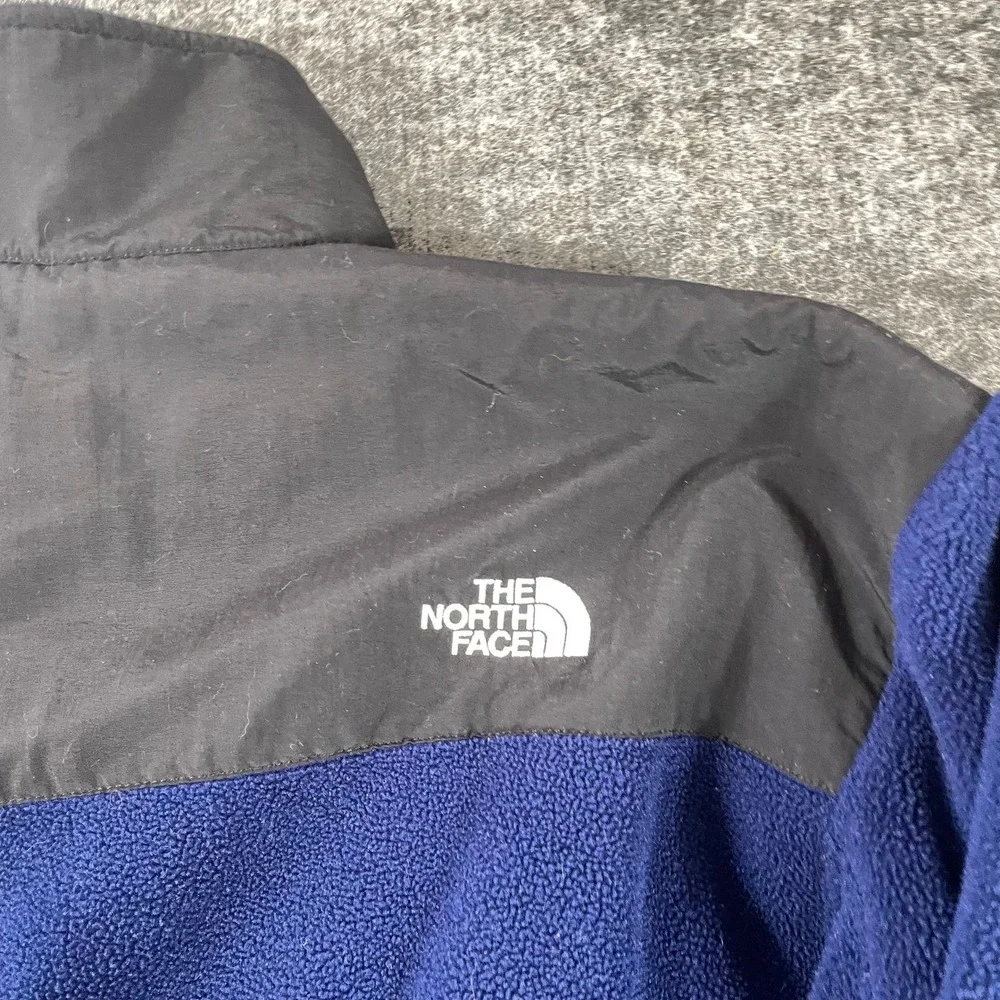 The North Face Denali Jacket Mens XL Blue Black Fleece‎ Full Zip Outdoor Hiking